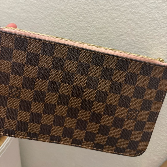 Louis Vuitton Brown Checkered Tote ballerina pink - Picture 5 of 6